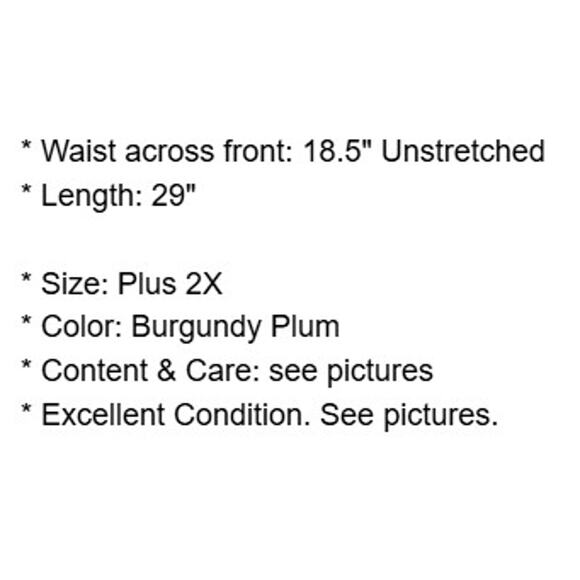 Torrid Skirt 2 Plus 2X Burgundy Plum Pull On Elastic Waist Lined Micro Pleats - Picture 4 of 10